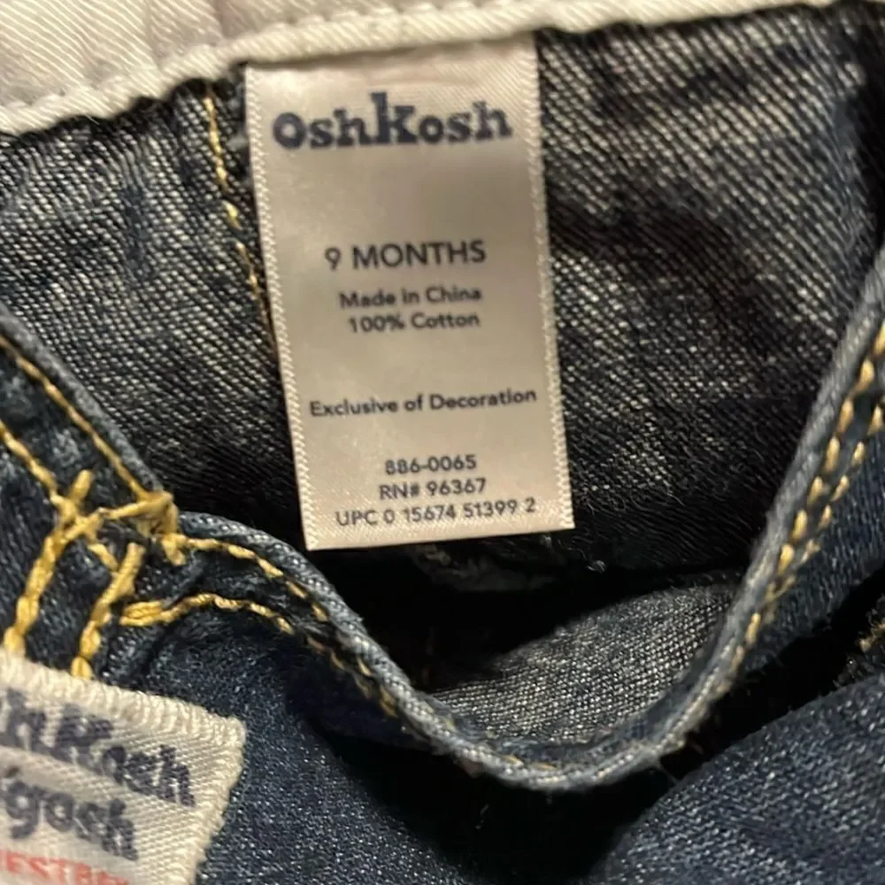 OSHKOSH BOYS SIZE 9 MONTHS OVERALLS